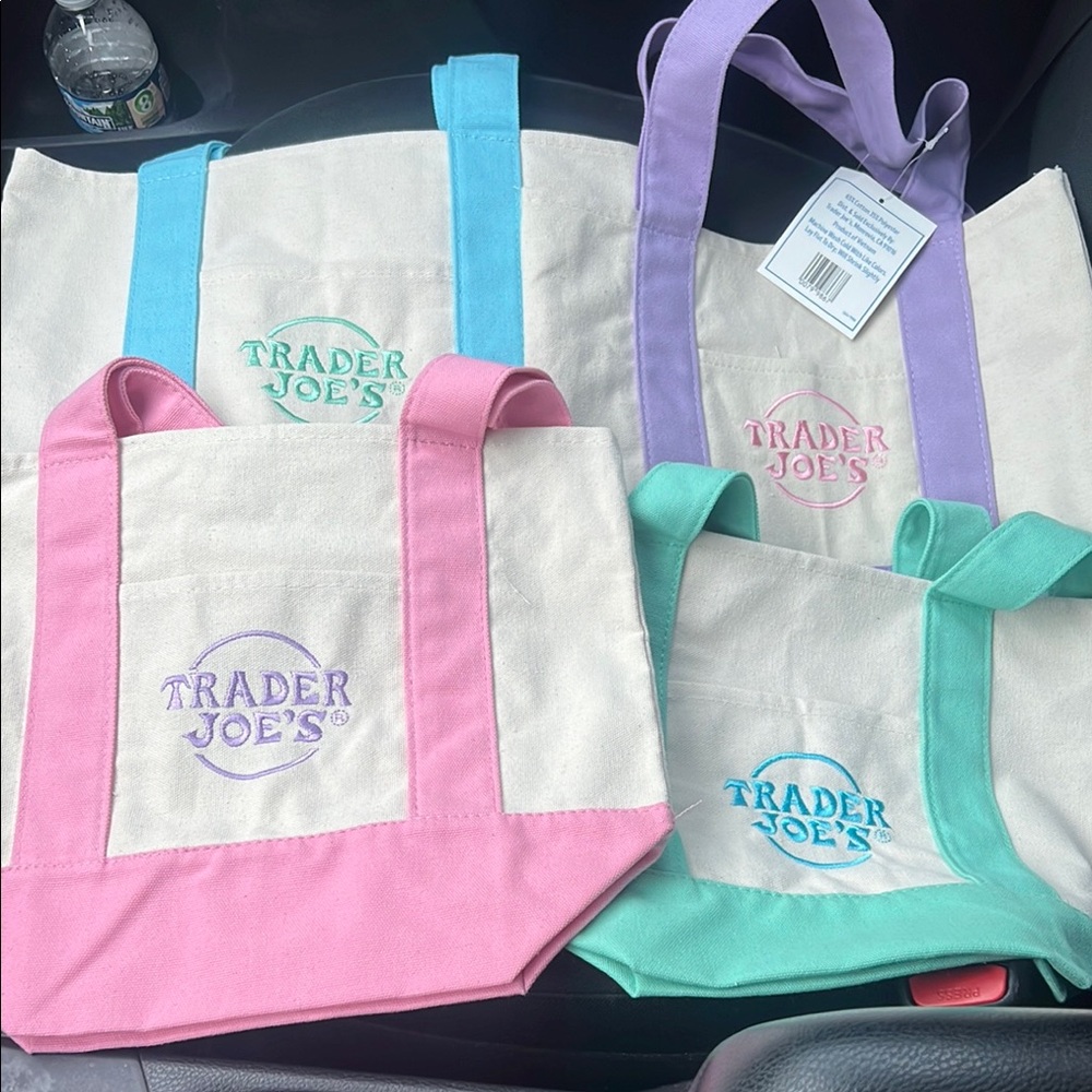 Trader Joe's Canvas Tote Bags Set